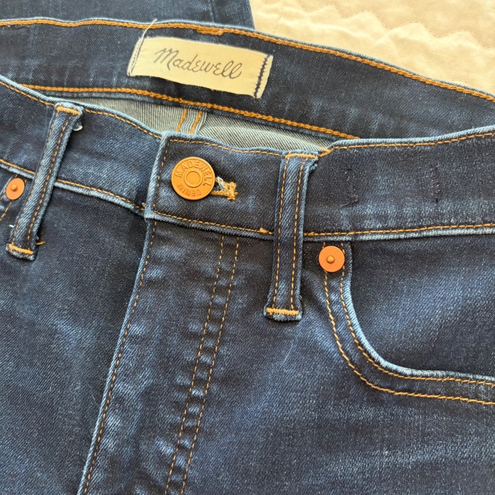 Madewell 9 High-Rise Skinny Jeans Dark Indigo Blue Denim 26
